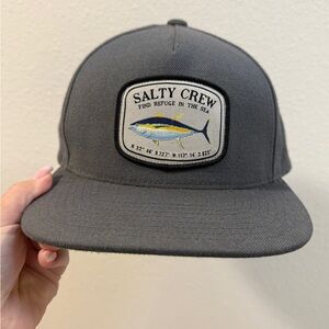 Salty Crew Charcoal Cap with Logo Patch